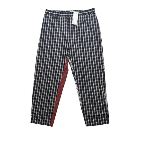 5-71 GOSHA RUBCHINSKIY Jogger Pants Tartan Navy Red Size XL - Picture 1 of 9